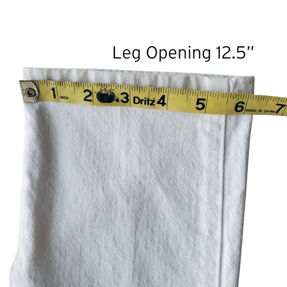 7 for All Mankind Peggi  High Rise Tapered Straight Leg Jeans White Size 29 - Picture 16 of 16